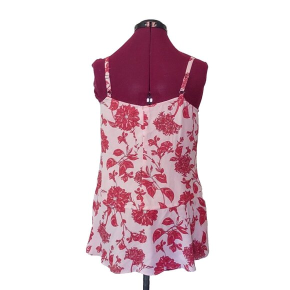 CAbi Adore Cami Tank Top #5533 Womens Size XS Floral Adjustable Straps Peplum - Picture 2 of 7